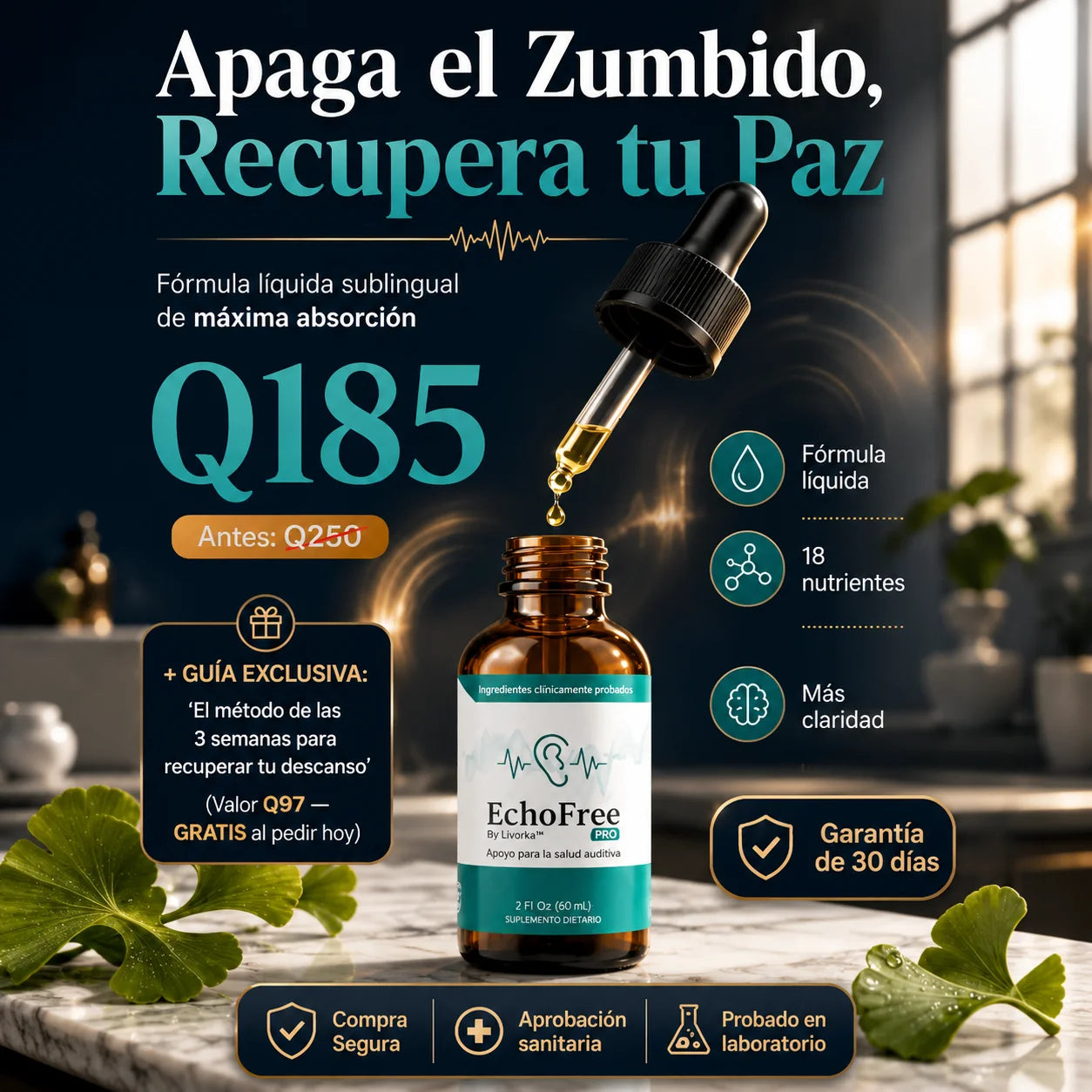 Echo Free™: Tu solución natural para el zumbido constante