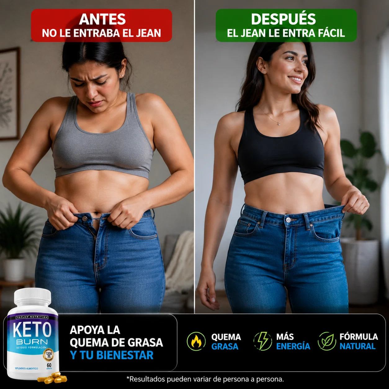 Keto Burn: 5 en 1 contra la grasa rebelde
