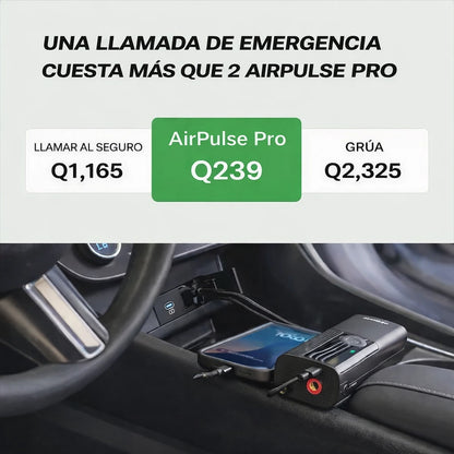 Compresor Portatil AirPulse Pro®: Infla tu llanta en 5 minutos