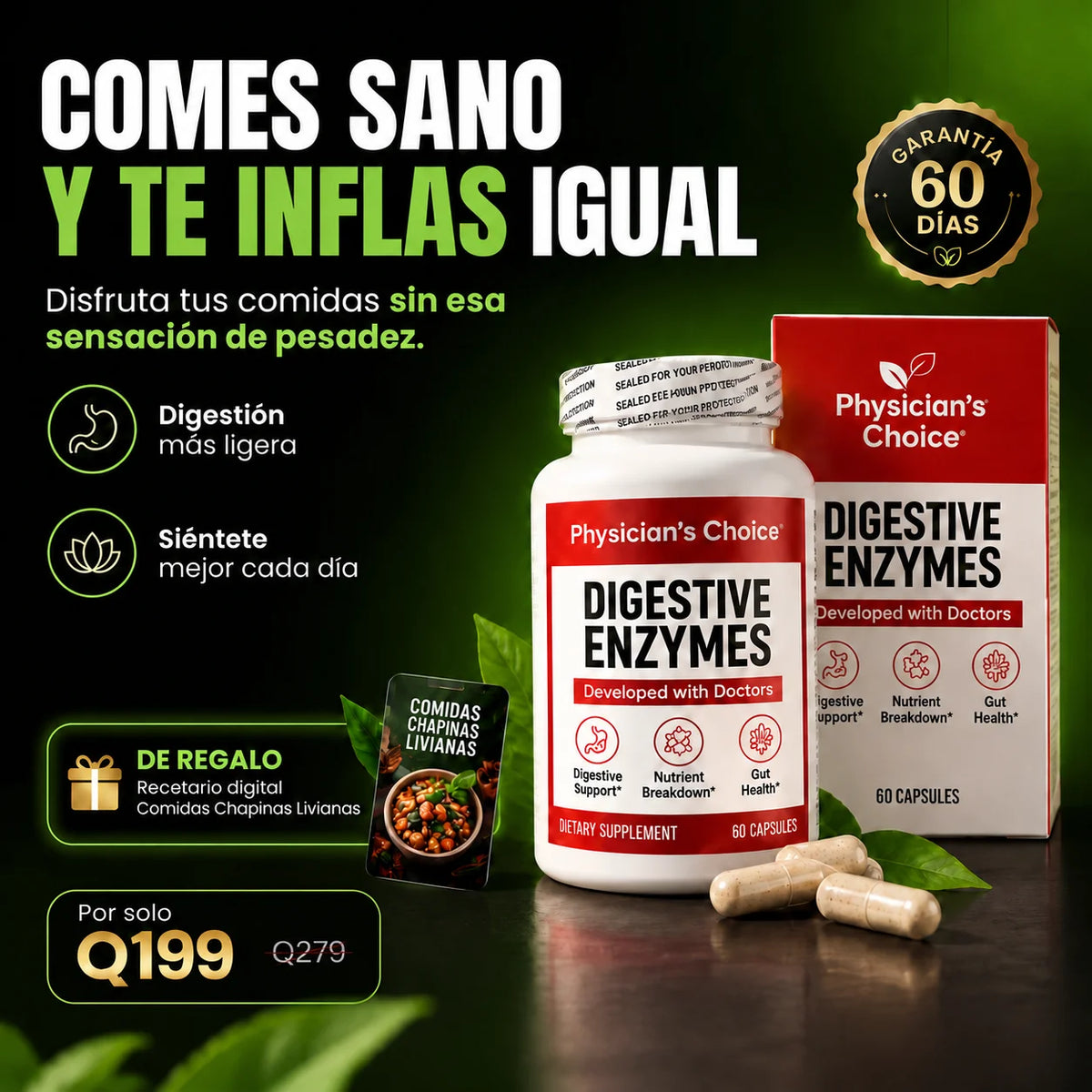 Enzimas™ Terminá de comer sin pesadez