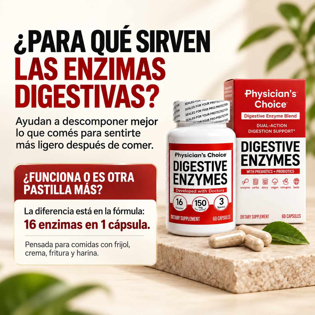 Enzimas™ Terminá de comer sin pesadez