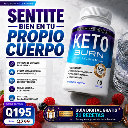 Keto Burn: 5 en 1 contra la grasa rebelde