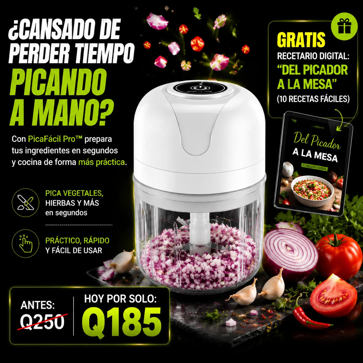 PicaFácil Pro™ No puede faltar en tu cocina